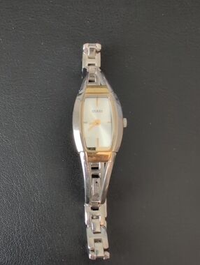 GUESS Silver and Gold-Tone Women's Bracelet Watch